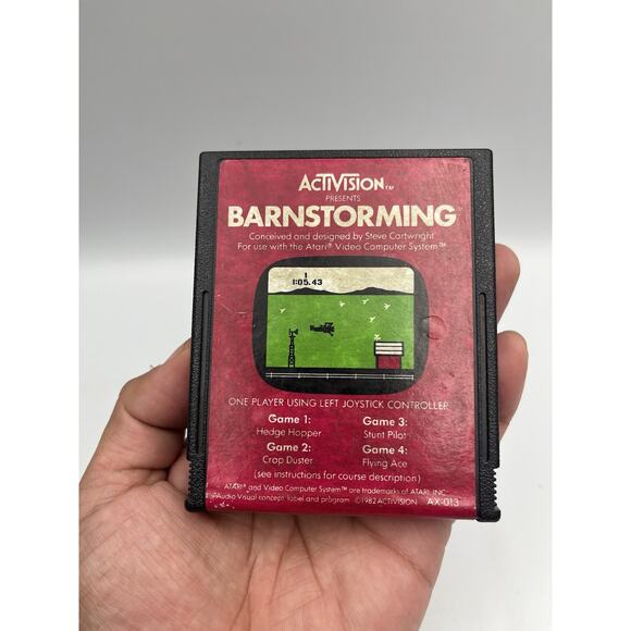 Barnstorming ATARI 2600 Video Game Cartridge Only 1982 Cleaned & Tested - Picture 1 of 5